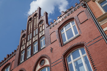 Fototapeta na wymiar Fassade eines alten Hauses in Wismar