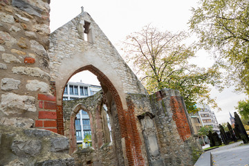 Obraz premium St. Nicholas Chapel in Hannover, Germany. Remians from WWII as a memorial.
