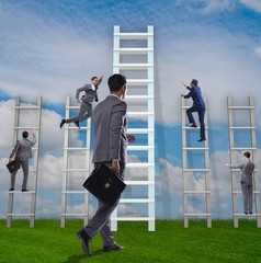 Career progression concept with various ladders