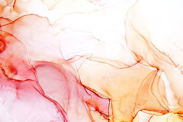 Abstract alcohol ink painting, macro photo