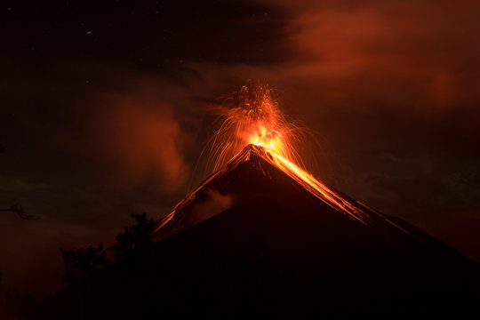 Stunning eruption of Volcano Fuego in Guatemala