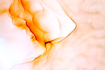 Abstract alcohol ink painting, macro photo