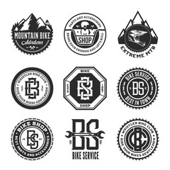 Obraz premium Bike shop, bicycle service, mountain biking logo