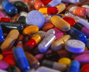 Different pills and capsules