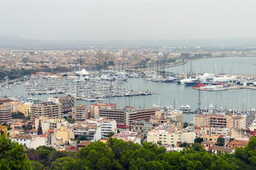 View of Palma de Mallorca from Bellver Castle © skovalsky