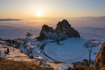 Cape Burkhan on Olkhon Island at Baikal Lake
