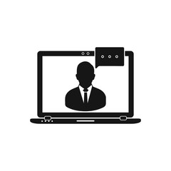 Online Customer Service Icon. Flat style vector EPS.