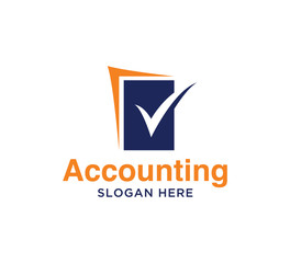 accounting financial logo design concept