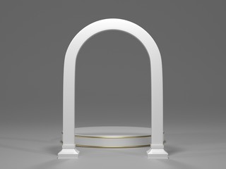 3d render image mock up podium for add product or cosmetic brand.