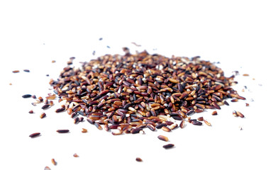 Thai's rice berry on white background isolate image