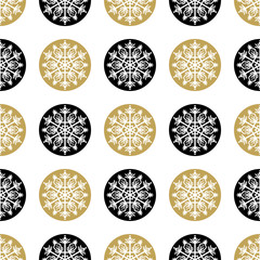 Seamless pattern Gold ornament on a brown background 89 Merry Christmas and Happy New Yea