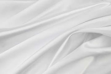 Fototapeta na wymiar White silk fabric sheet texture