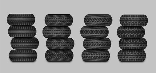 Sets of car tires