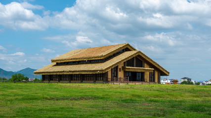 A big house among the field