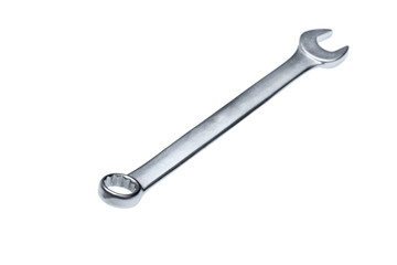 spanner wrench mechanic hand tool isolated on white.