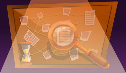 Escape quest game concept banner. Cartoon illustration of escape quest game vector concept banner for web design