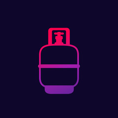 gas cylinder, LPG tank vector icon