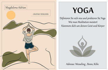 Proposition, business flyer, yoga,