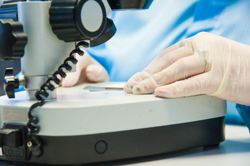 Interior of modern research laboratory