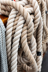 coiled rope hanging on deck - 300220020