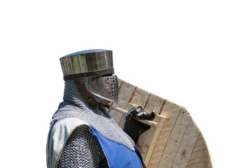 Ritter mit Vollhelm (freigestellt)