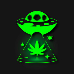 Alien Flat Green Icon For Your Project Vector