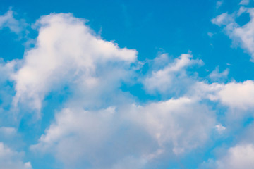 Obraz premium Daytime blue sky with white clouds.