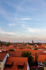 historische Altstadt von Quedlinburg am Nachmittag vom Stiftsberg