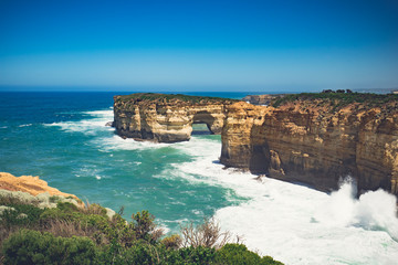 Australia Loch Ard Gorge cliff and beach seascape