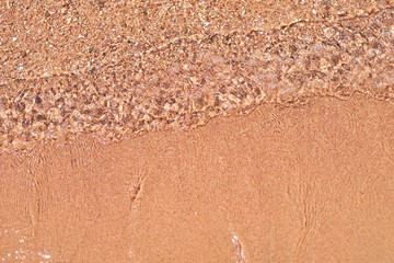 Close up of sea or ocean sand beach as background