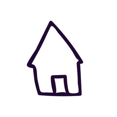 House outline icon vector illustration on white background Eps10