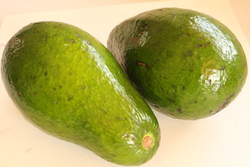 avocado on white background