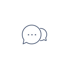 Speech Bubbles line Icon, Vector isolated flat design illustration