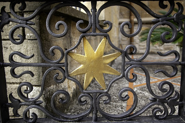 Wooden decorative star