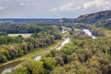 Fototapeta na wymiar Morava River From Devin Castle-Bratislava,Slovakia