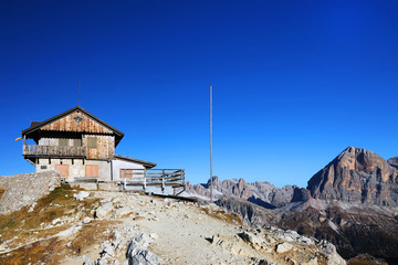 Nuvolau is the oldest refuge in the Dolomites, built on the summit of Mount Nuvolau (2575 metres),...