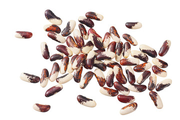 kidney beans isolated on white background. top view