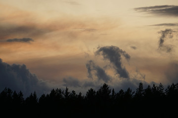 Sunset and clouds