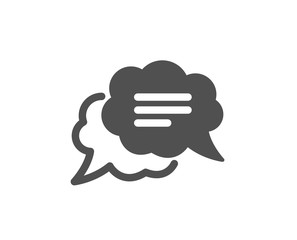 Chat comment sign. Text message icon. Comic speech bubble symbol. Classic flat style. Simple text message icon. Vector