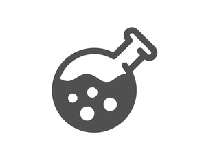 Laboratory flask sign. Chemistry lab icon. Analysis symbol. Classic flat style. Simple chemistry lab icon. Vector