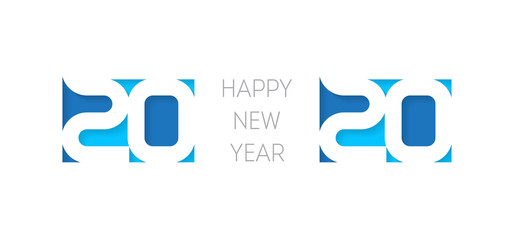 Happy new year 2020, banner. Vector illustration. Brochure or calendar cover design template. Cover of business diary for 20 20 with wishes.