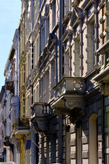 City villa facades in the style of the german Neorenaissance or Neoclassicism. These buildings have...