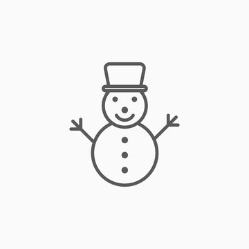 snowman icon, snowman vector