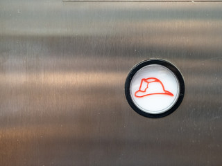 Close up of white firefighter fire emergency button on elevator © David Tran