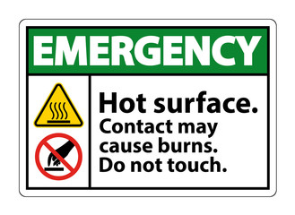 Safety Hot Surface Do Not Touch Symbol Sign Isolate on White Background,Vector Illustration