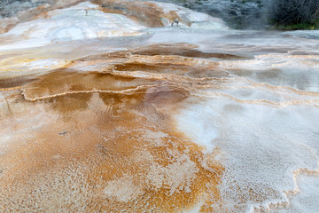 Limestone and Rock Formations, Yellowstone, USA