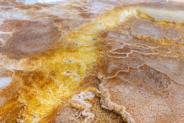 Limestone and Rock Formations, Yellowstone, USA