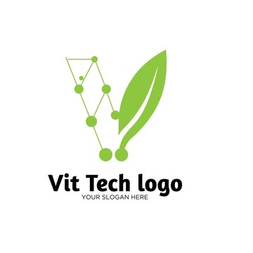 Green Tech Natural Logo Designs