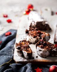 Christmas Baking Background.raditional German Cake Stollen