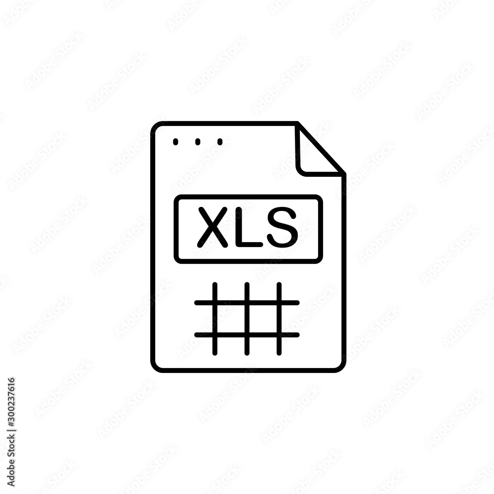 Poster file, document, xls icon. simple line, outline vector of icons for ui and ux, website or mobile appl